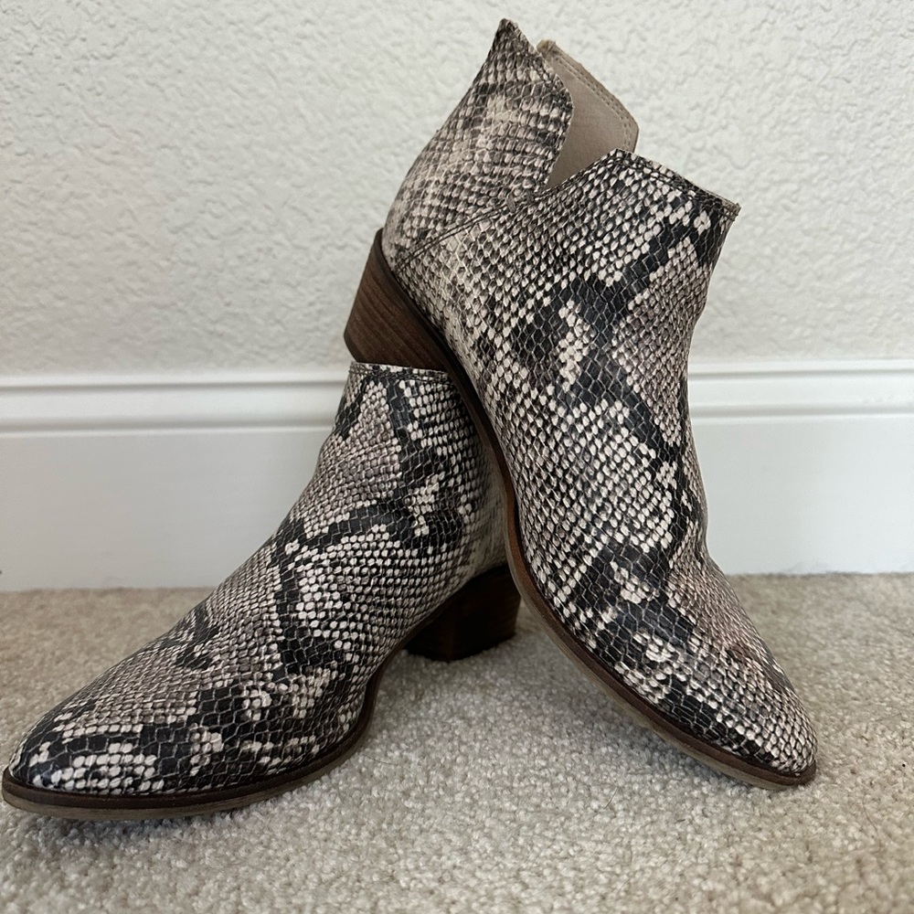 Dolce Vita snakeskin booties